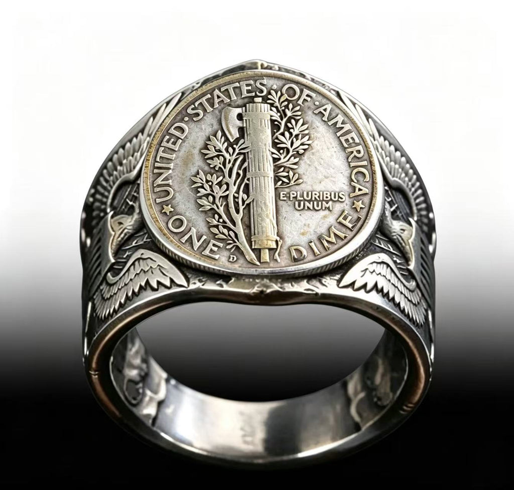 CoinRelic-1920 Axe One-Digit Coin Ring