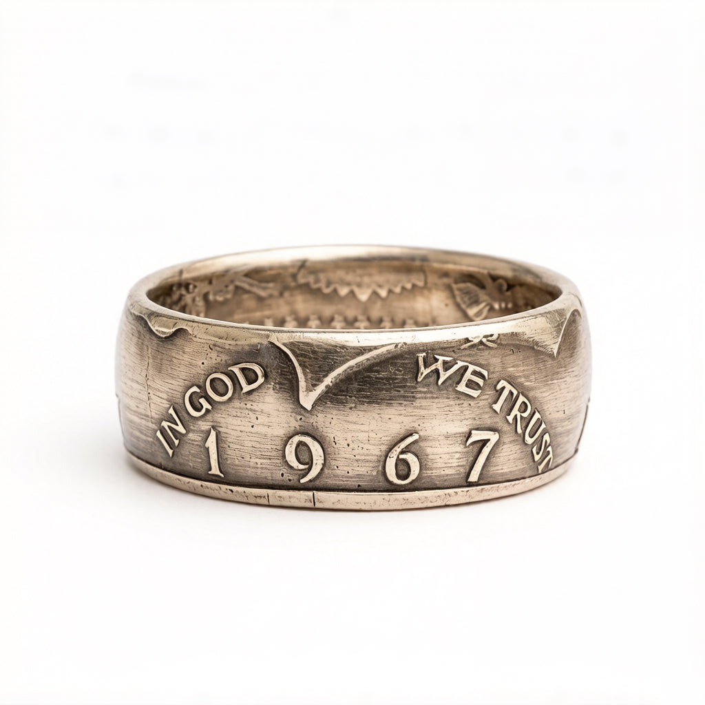 CoinRelic-Kennedy Silver Half Dollar Coin Ring