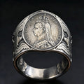 CoinRelic-1889 British 1 Florin Silver Coin Ring