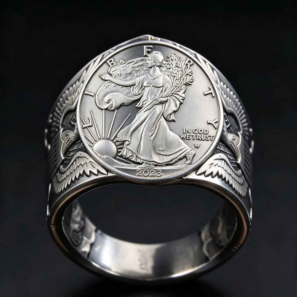 CoinRelic-2023 S Edition 1 oz American Eagle Silver Coin Ring