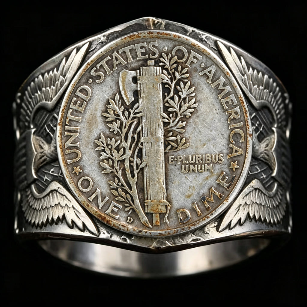 CoinRelic-1920 Axe One-Digit Coin Ring