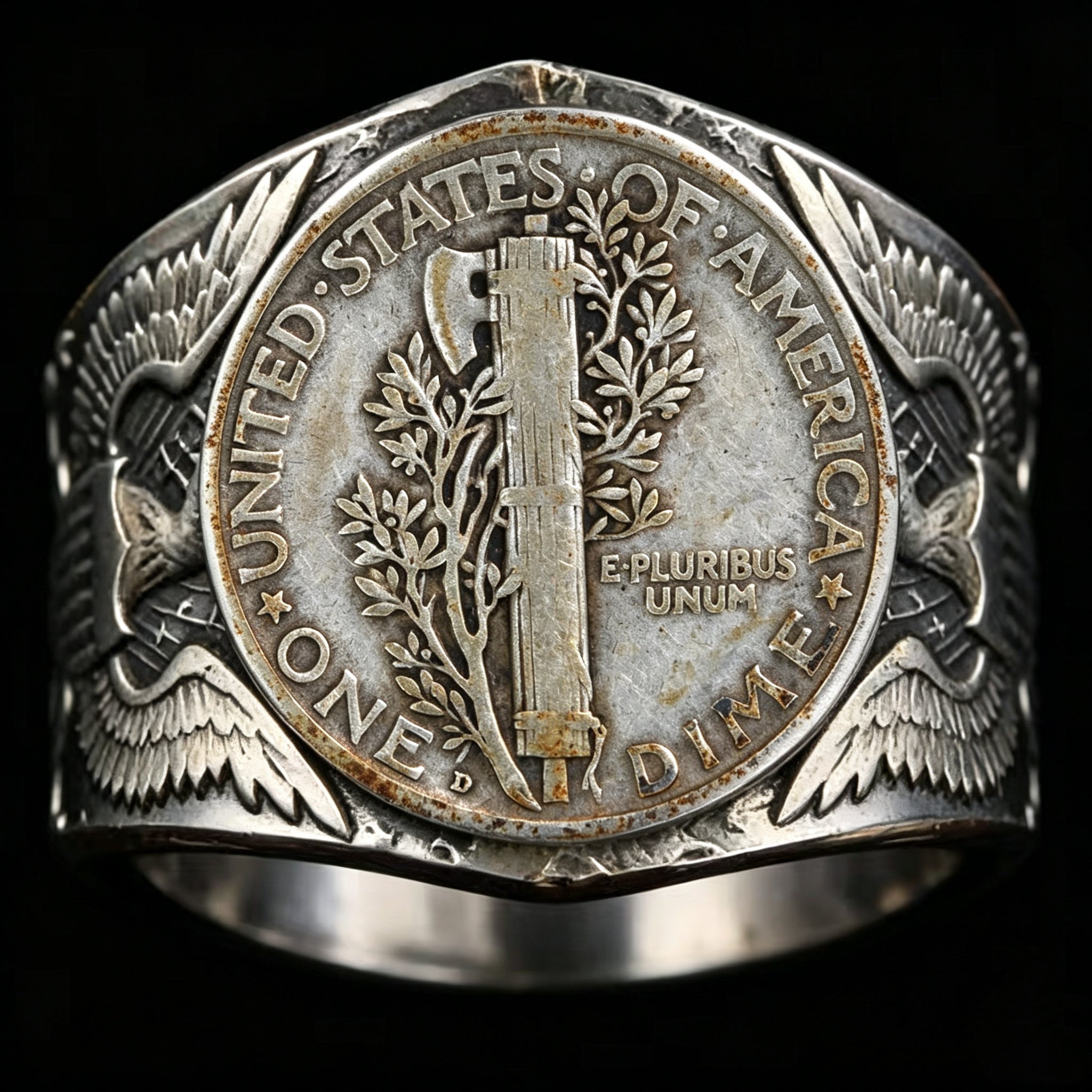 CoinRelic-1920 Axe One-Digit Coin Ring