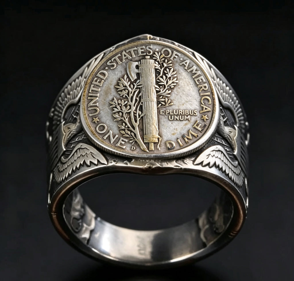 CoinRelic-1920 Axe One-Digit Coin Ring