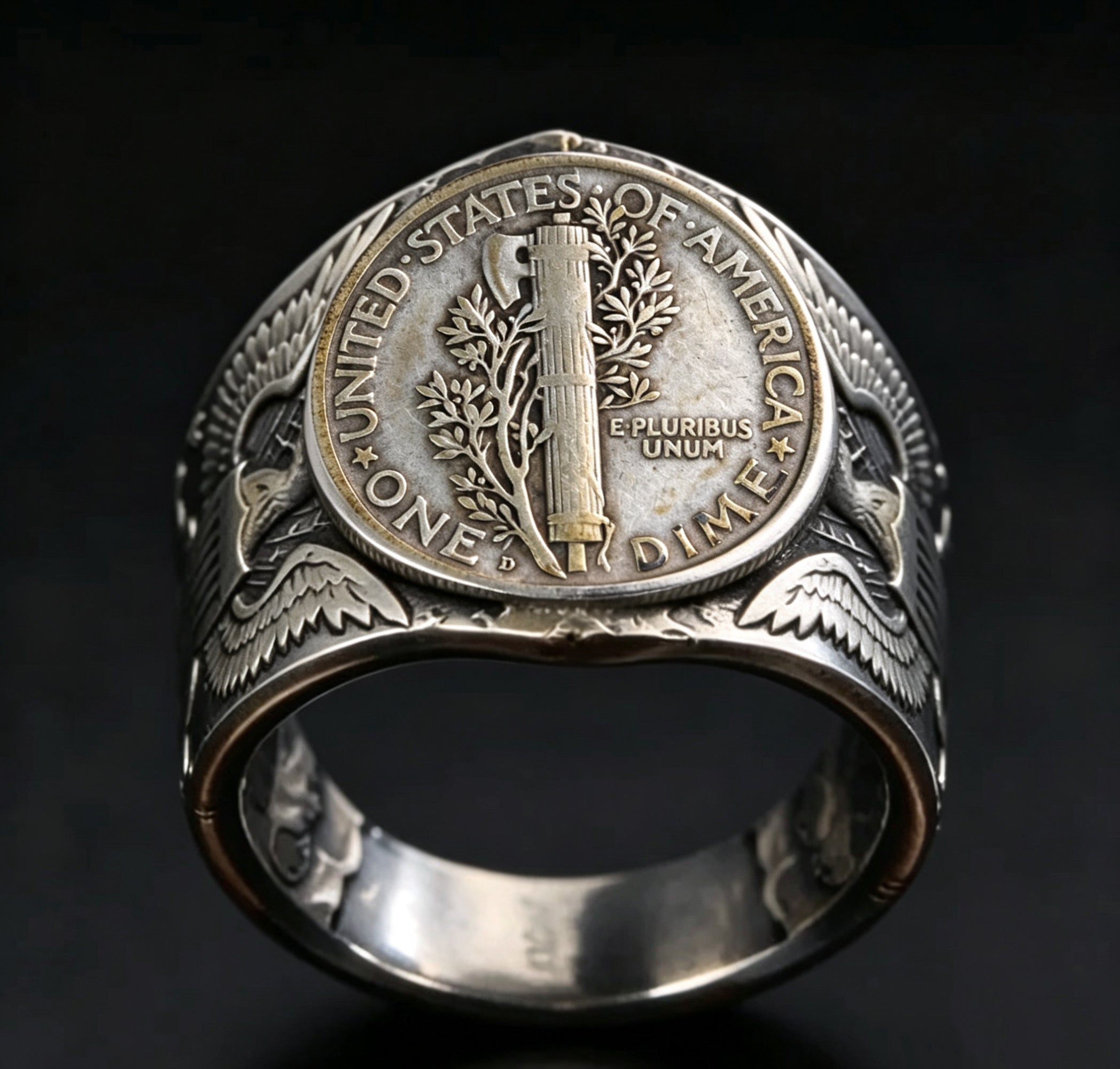 CoinRelic-1920 Axe One-Digit Coin Ring