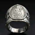 CoinRelic-Seated Statue of Liberty 1877 Dime Ring