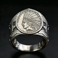 CoinRelic-Antique Statue of Liberty Indian Head Ten Dollar Coin Ring