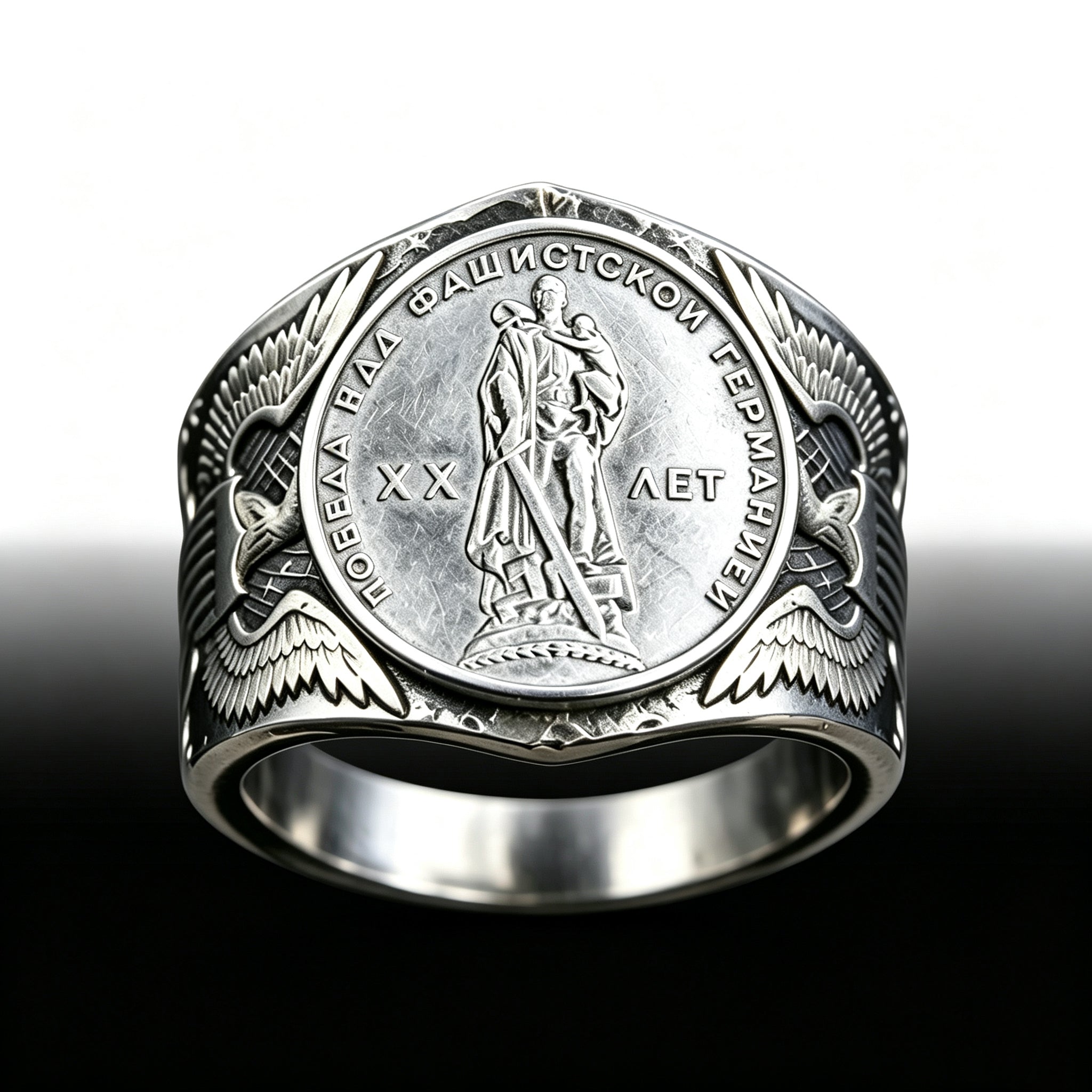 CoinRelic-1965 Soviet Commemorative Coin Ring